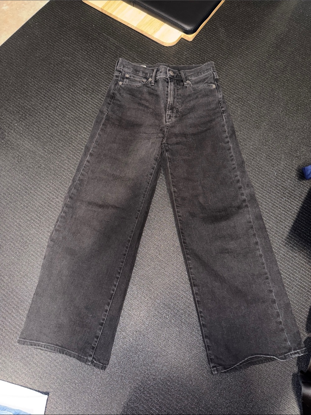 GAP Black Wide-Leg High-Rise Jeans